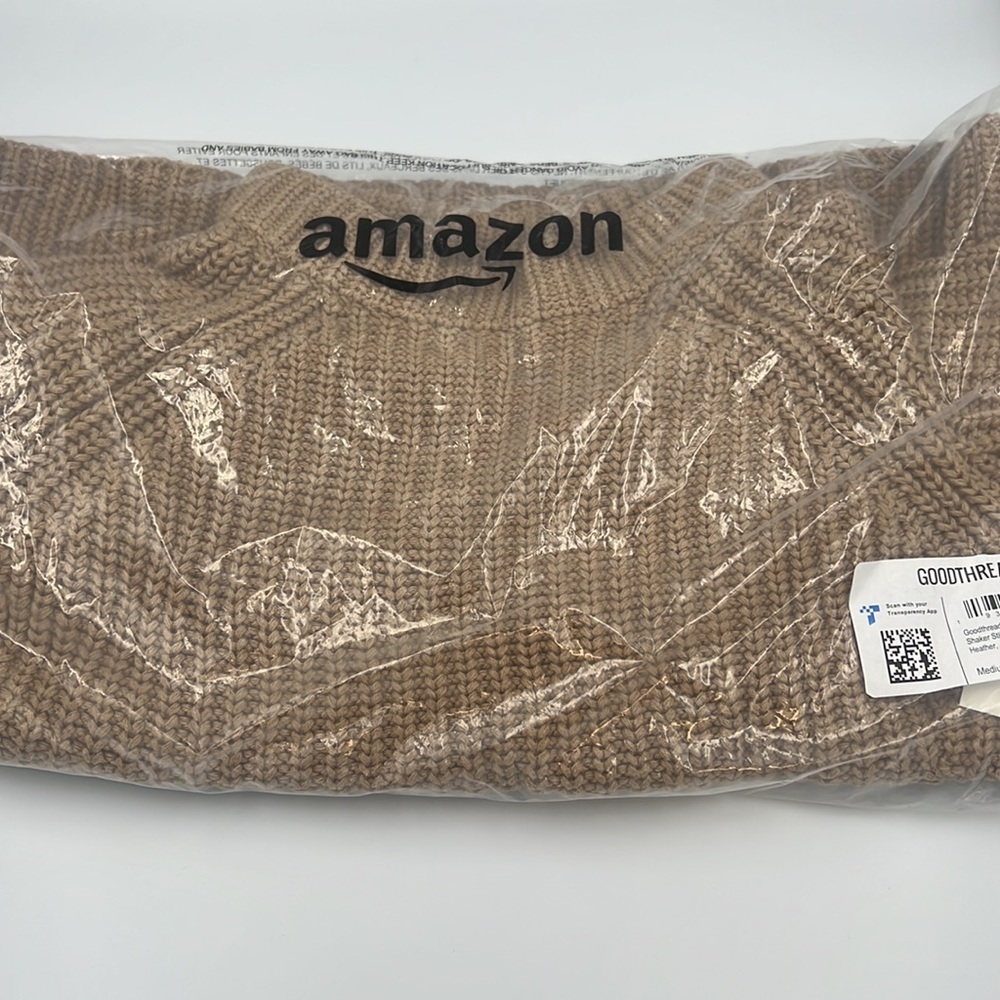Goodthreads Womens Mock Neck Sweater - Medium- Camel Heather - Picture 2 of 4